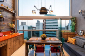 Edifício Summit Pinheiros, Aptos com Wi-Fi, Ar Condicionado, Varanda, Piscina, Academia e Estacionamento, Próximo ao Metrô